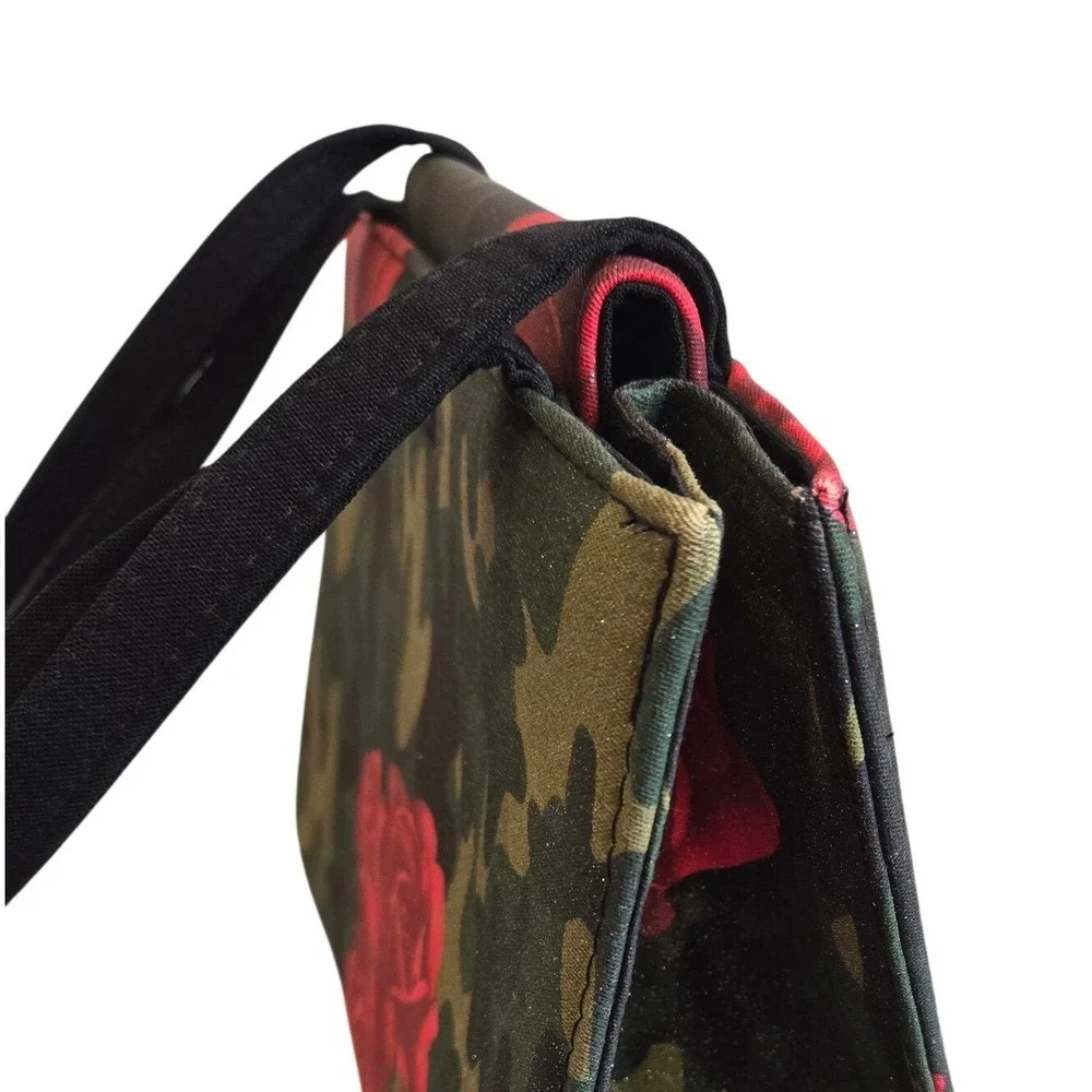 RARE Kate Spade Vintage 90s Shoulder Bag Tote‎ Shopper Nylon Rose Camo Grunge